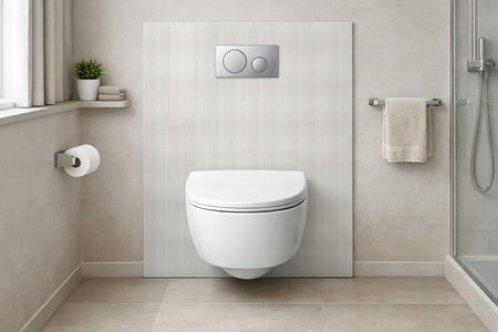 Toilettenrückwand Holzoptik