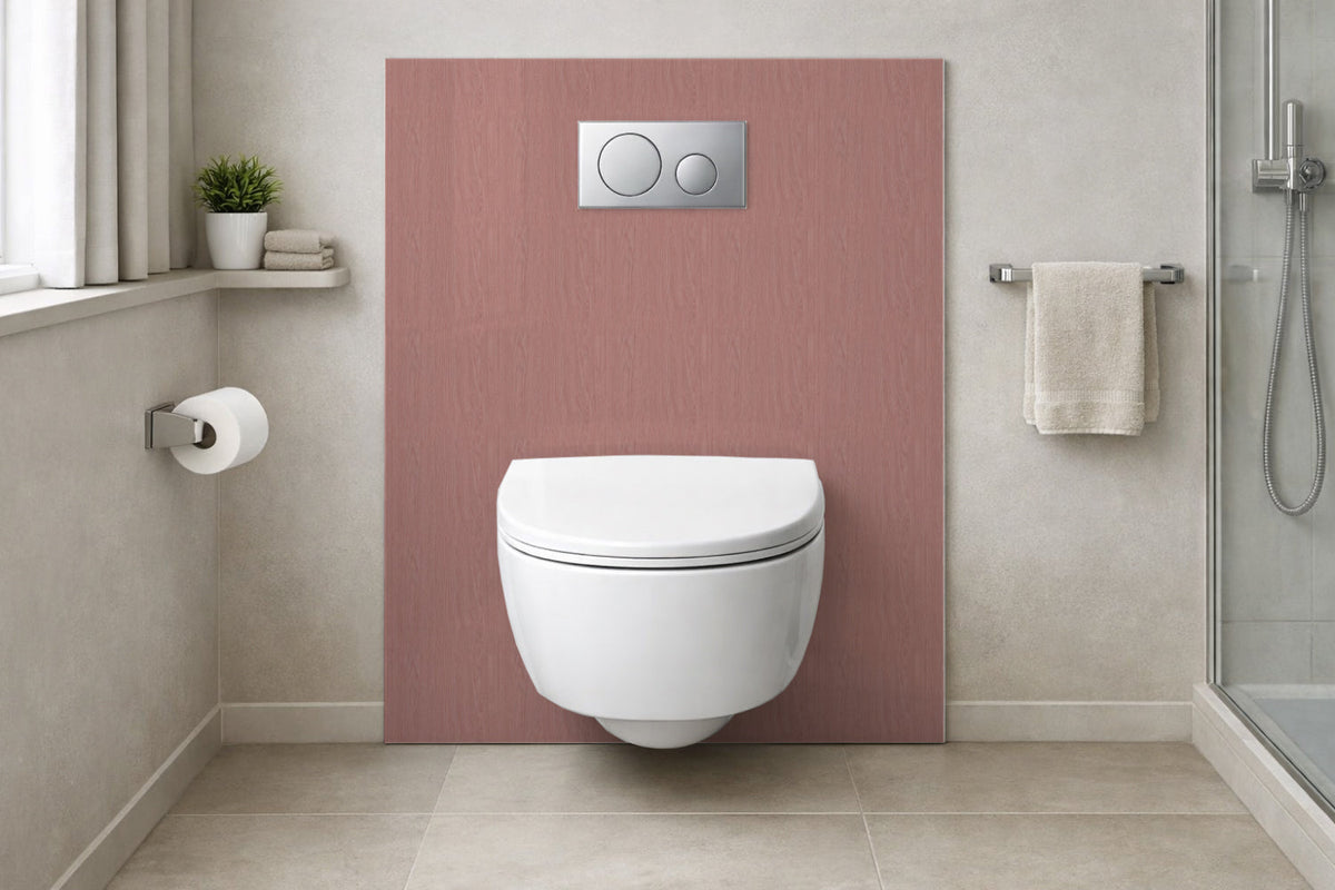 Toilettenrückwand Holzoptik