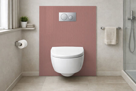 Toilettenrückwand Holzoptik