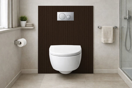 Toilettenrückwand Holzoptik