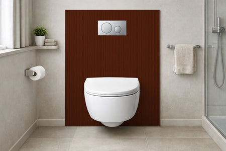 Toilettenrückwand Holzoptik