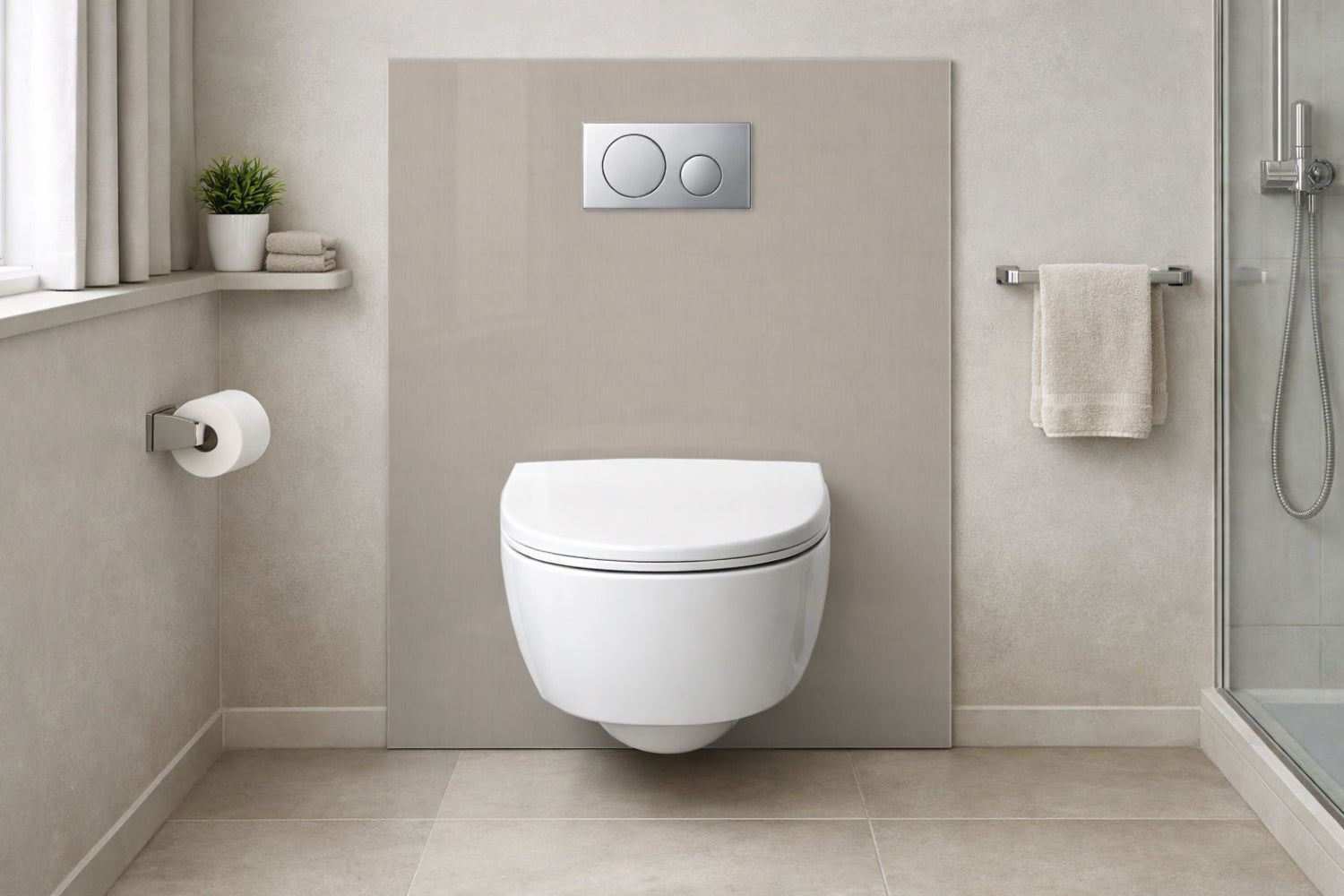 Toilettenrückwand Holzoptik