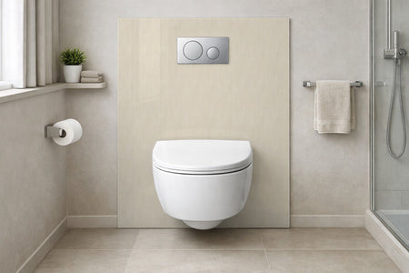 Toilettenrückwand Holzoptik