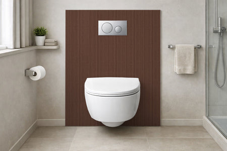 Toilettenrückwand Holzoptik