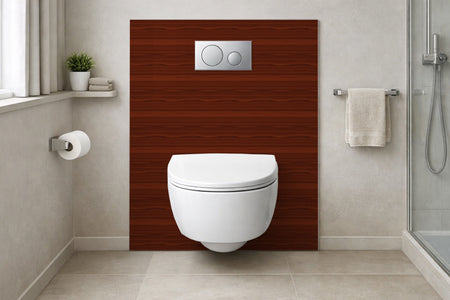 Toilettenrückwand Holzoptik
