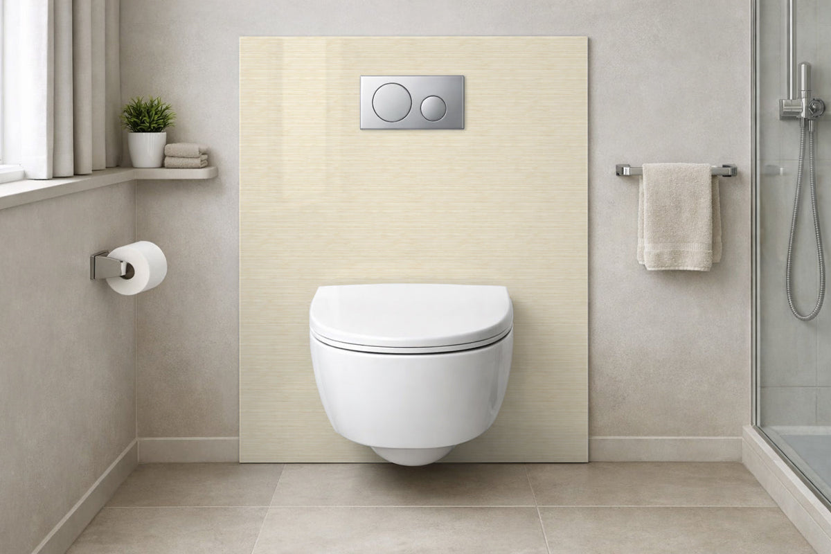 Toilettenrückwand Holzoptik