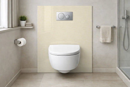 Toilettenrückwand Holzoptik