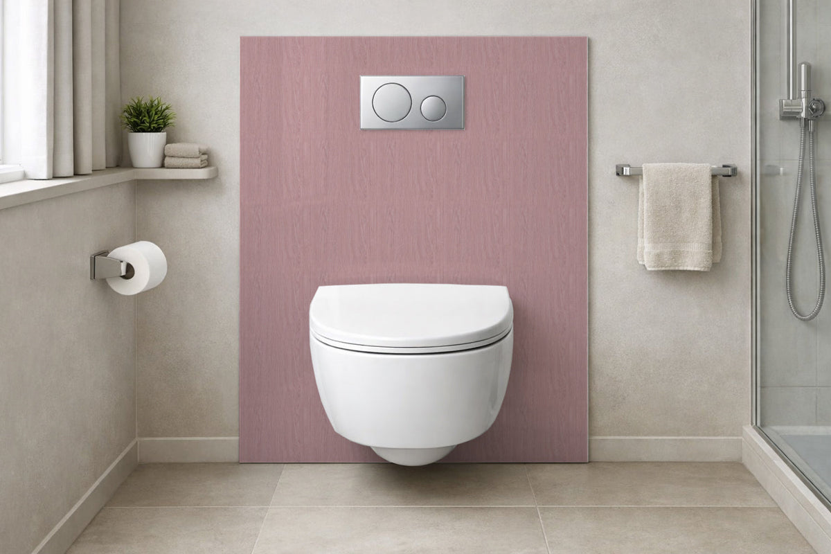 Toilettenrückwand Holzoptik
