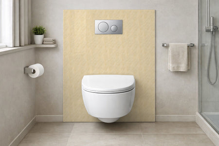 Toilettenrückwand Holzoptik