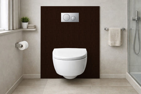 Toilettenrückwand Holzoptik