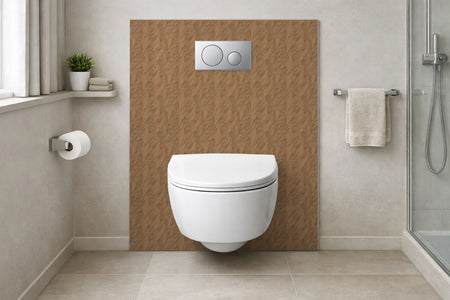 Toilettenrückwand Holzoptik