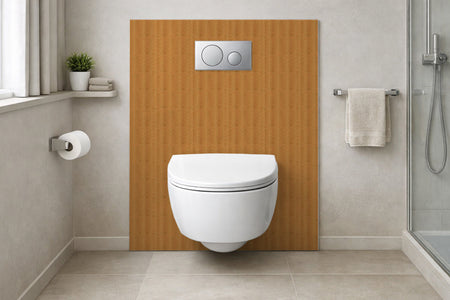 Toilettenrückwand Holzoptik