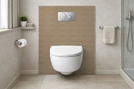 Toilettenrückwand Holzoptik
