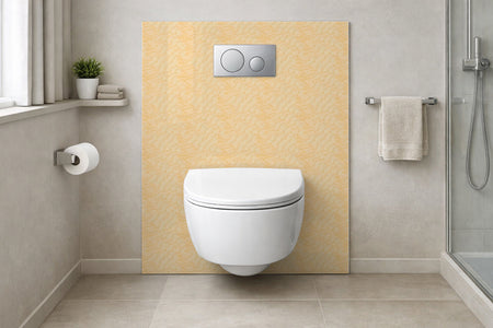 Toilettenrückwand Holzoptik