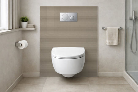 Toilettenrückwand Holzoptik