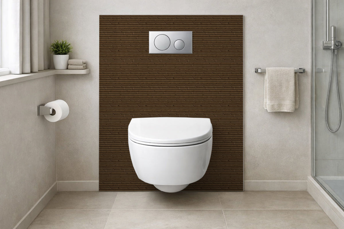 Toilettenrückwand Holzoptik