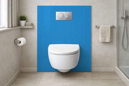Toilettenrückwand Holzoptik