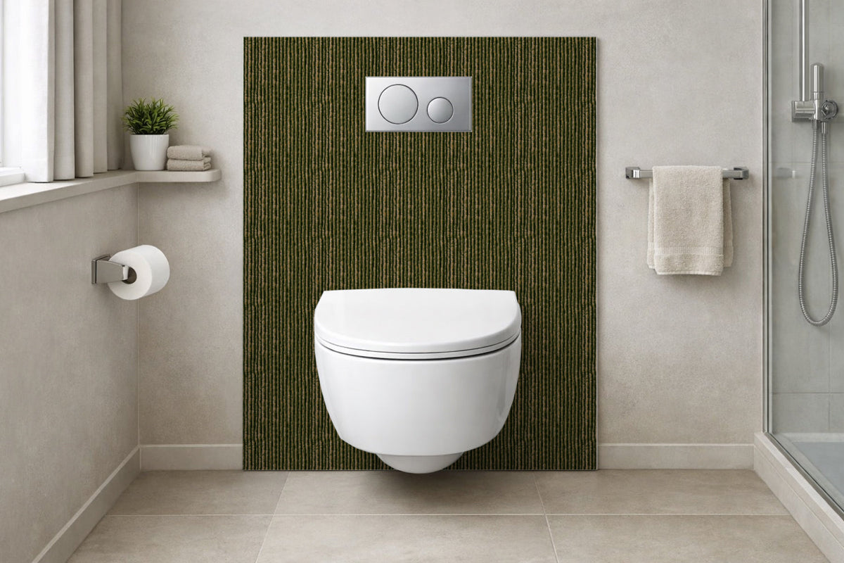 Toilettenrückwand Holzoptik