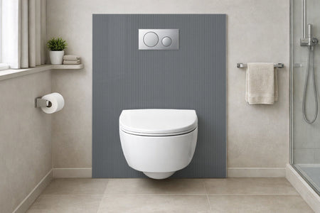 Toilettenrückwand Holzoptik