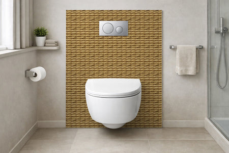 Toilettenrückwand Holzoptik