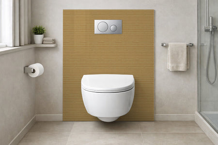 Toilettenrückwand Holzoptik
