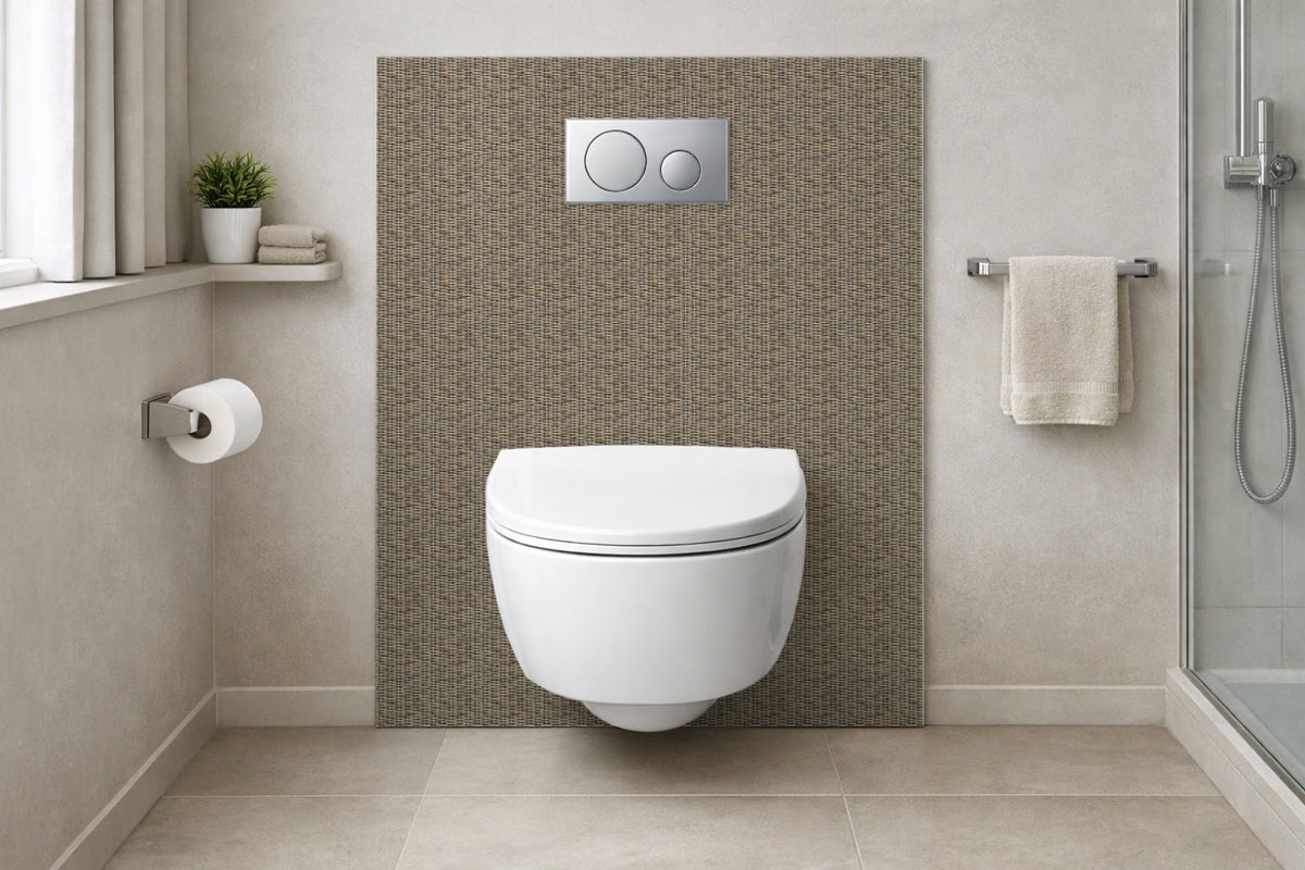 Toilettenrückwand Holzoptik