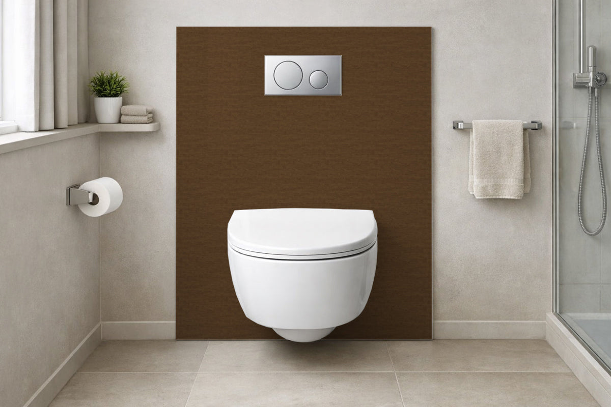 Toilettenrückwand Holzoptik