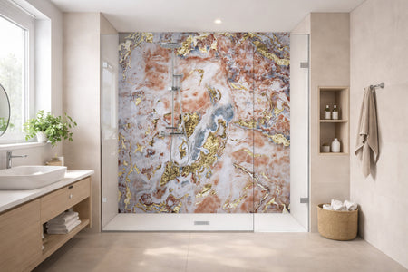 Duschrückwand Marmoroptik