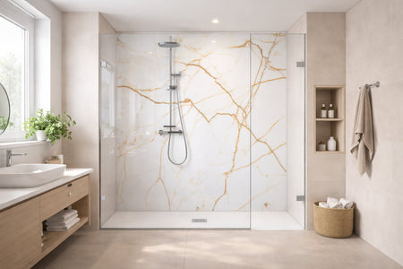Duschrückwand Marmoroptik