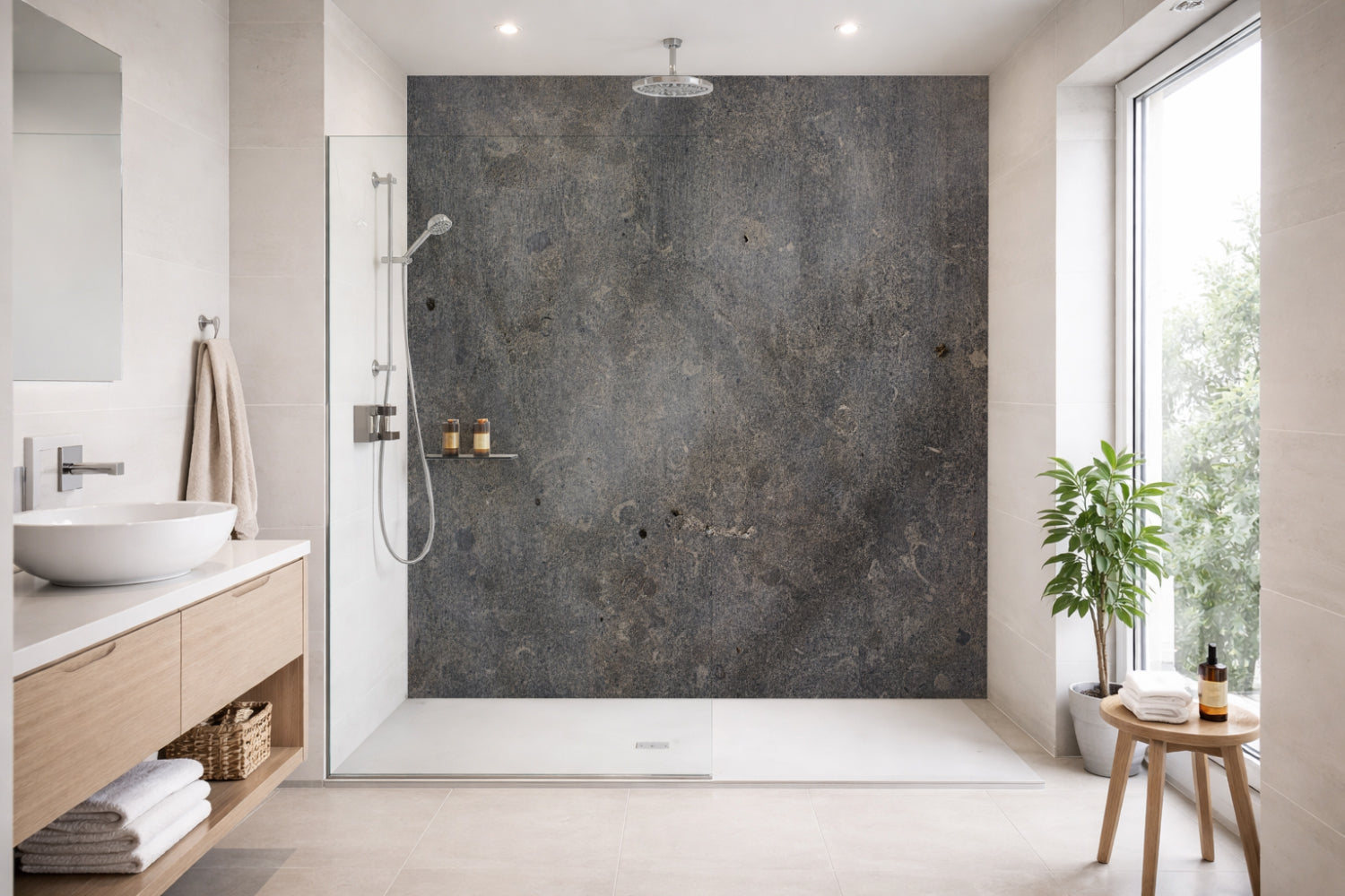 Duschrückwand Marmoroptik