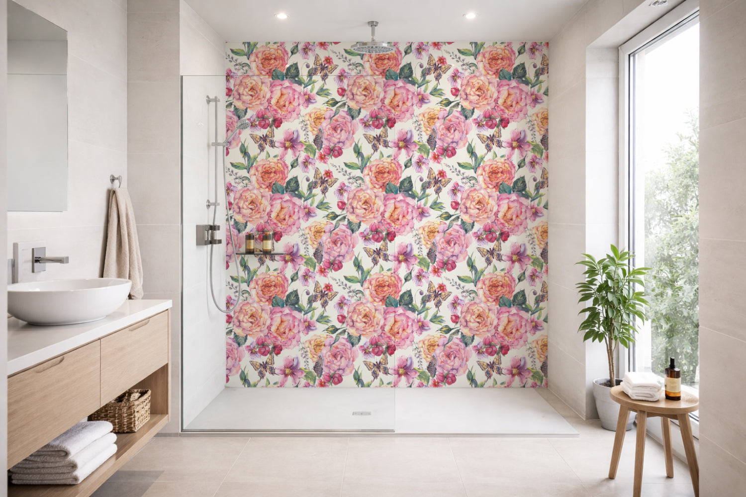 Toilettenrückwand Musteroptik