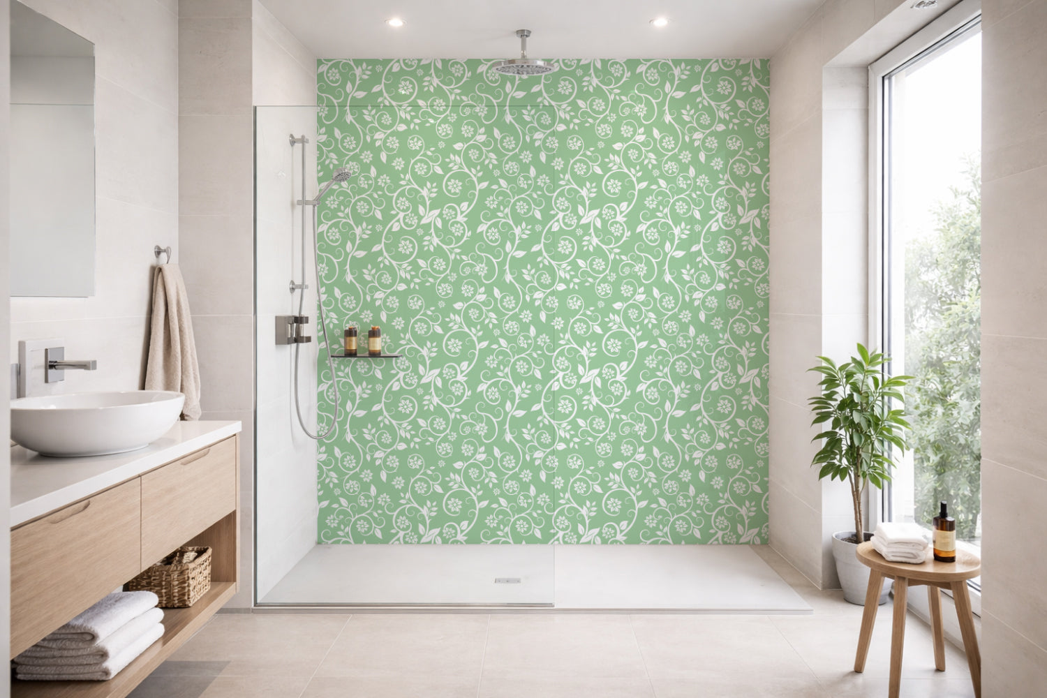 Toilettenrückwand Musteroptik