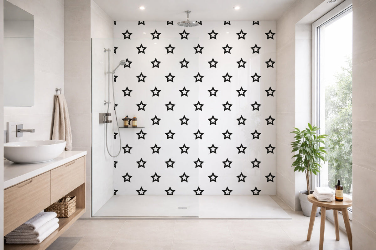 Toilettenrückwand Musteroptik