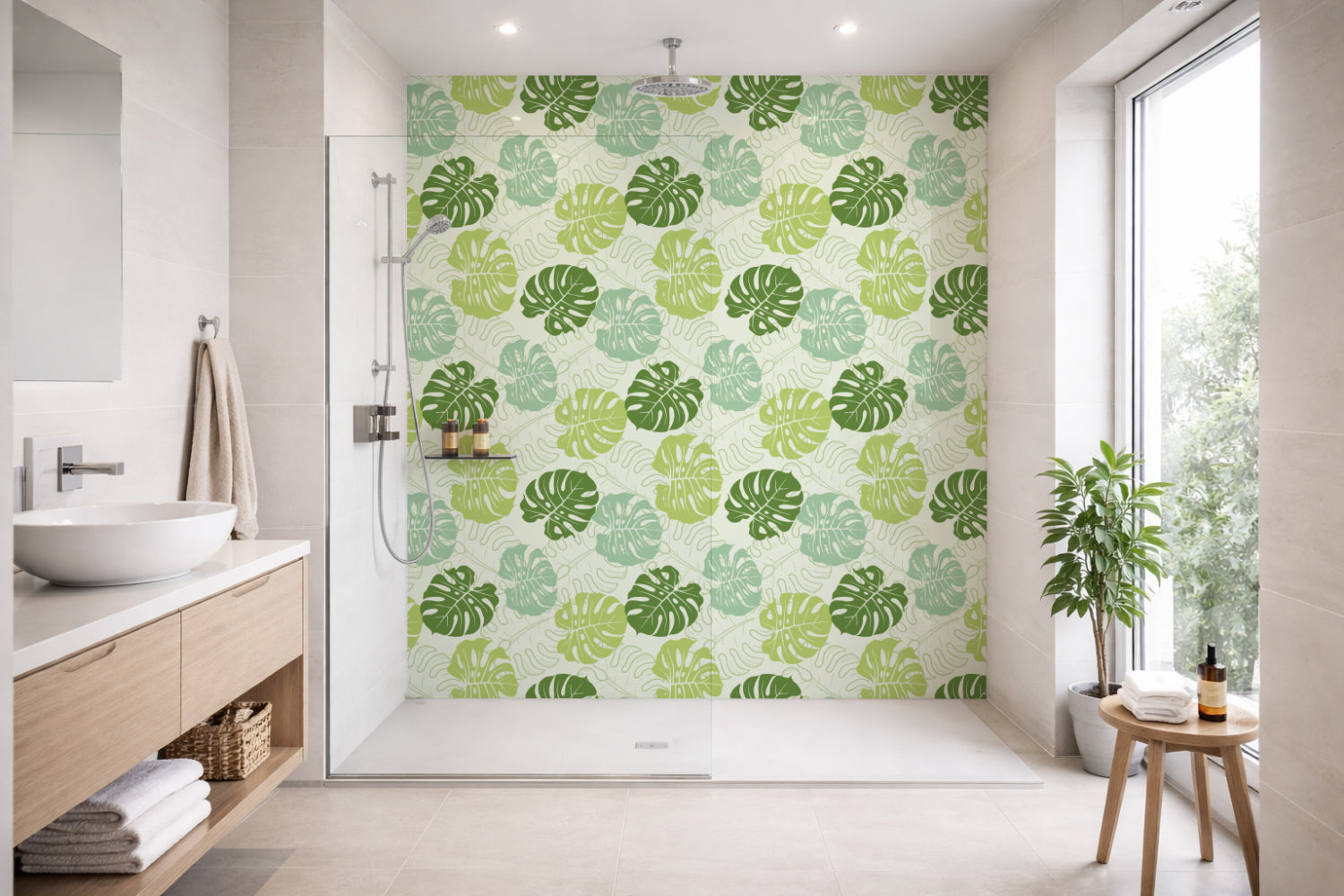 Toilettenrückwand Musteroptik