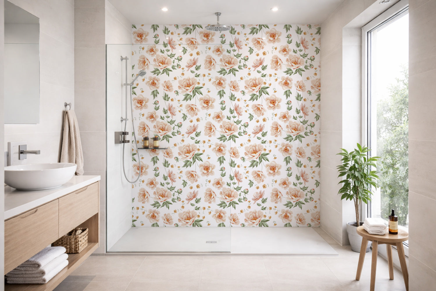 Toilettenrückwand Musteroptik
