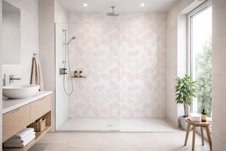 Toilettenrückwand Musteroptik