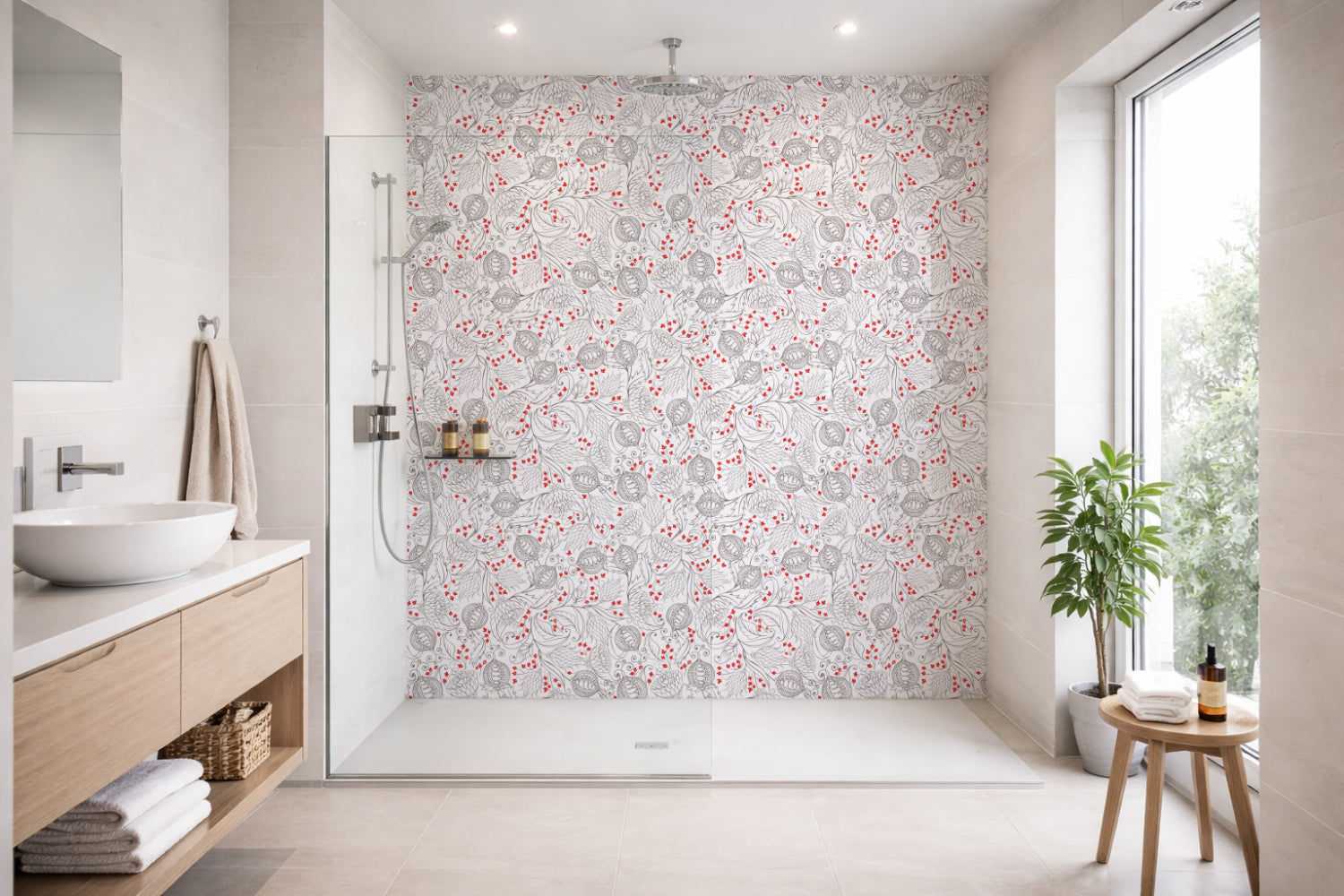 Toilettenrückwand Musteroptik