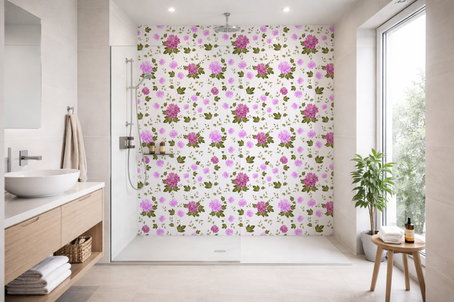 Toilettenrückwand Musteroptik