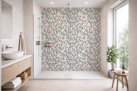 Toilettenrückwand Musteroptik