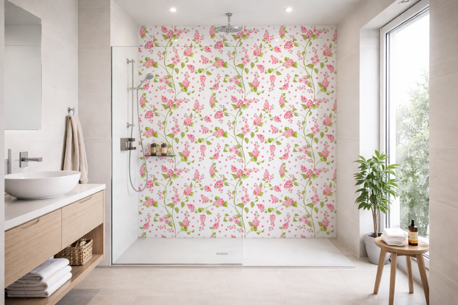 Toilettenrückwand Musteroptik