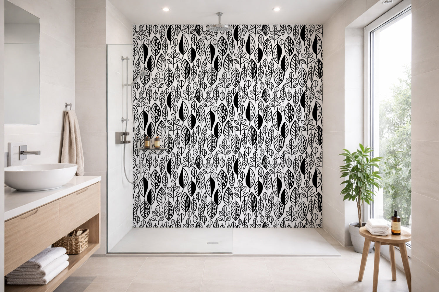 Toilettenrückwand Musteroptik