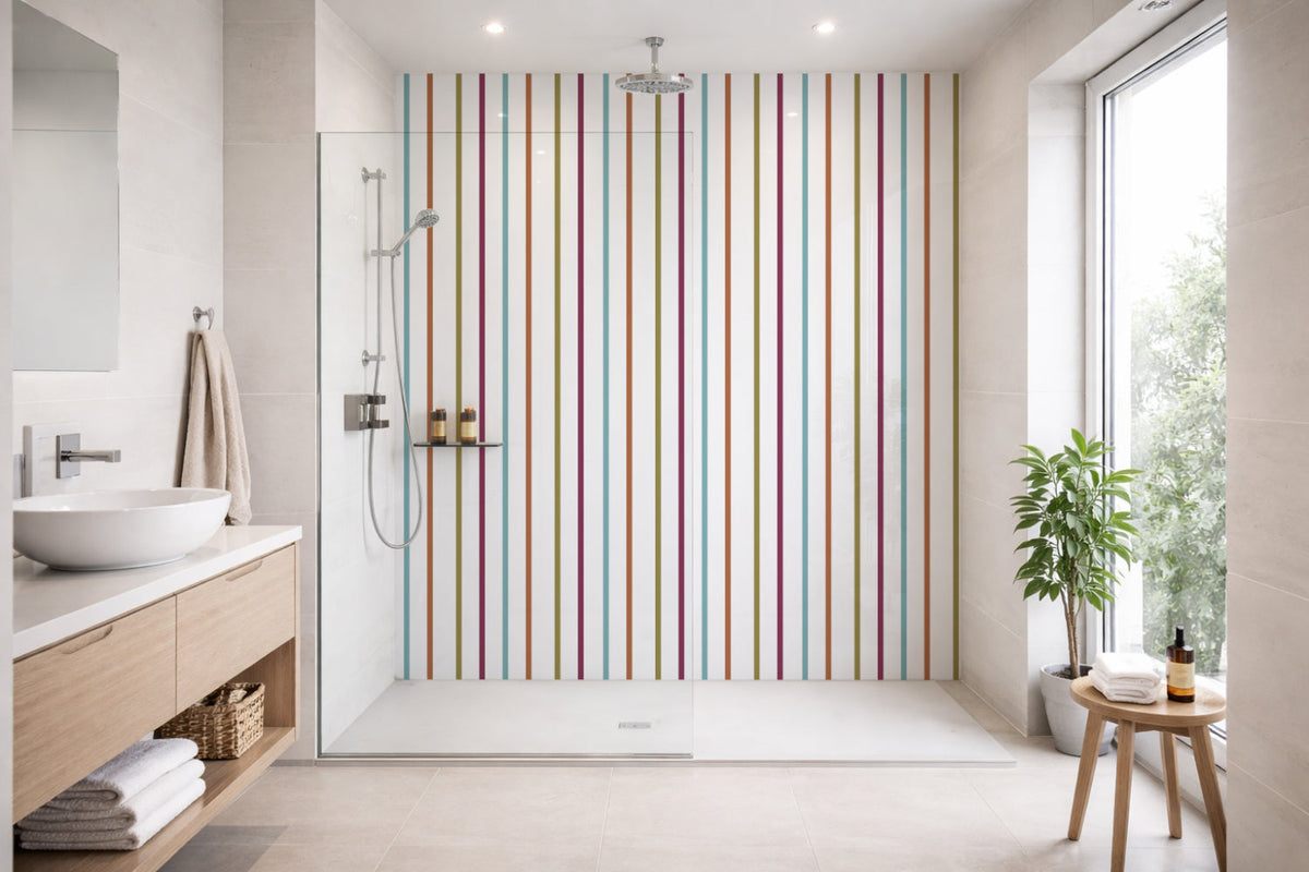 Toilettenrückwand Musteroptik