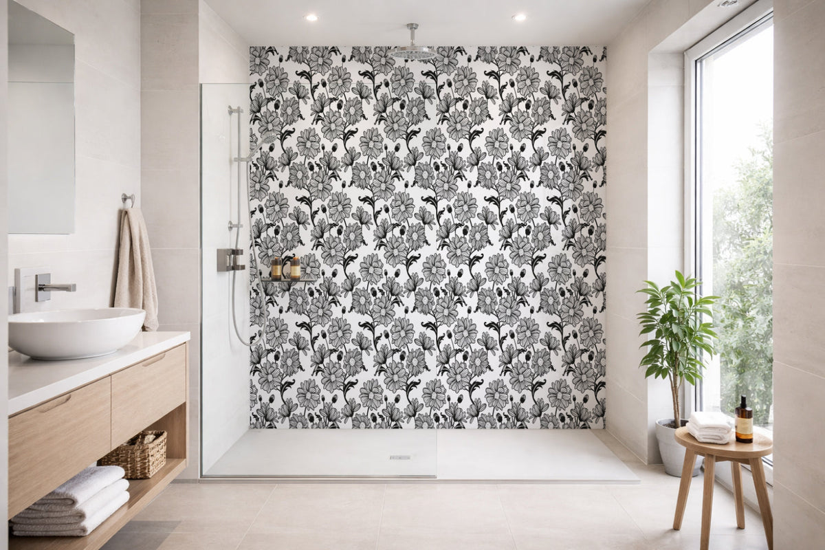 Toilettenrückwand Musteroptik