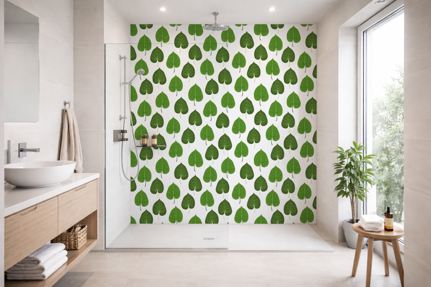 Toilettenrückwand Musteroptik