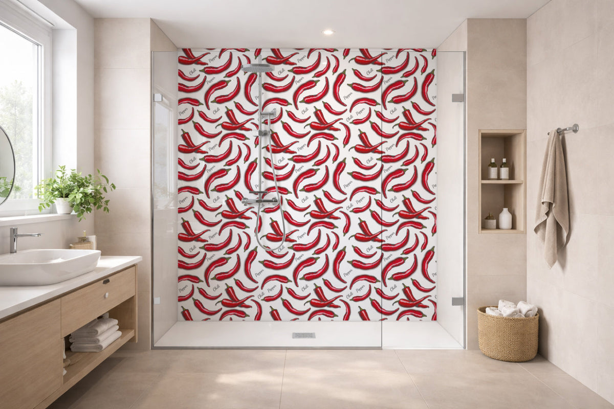 Toilettenrückwand Musteroptik