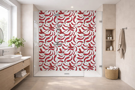 Toilettenrückwand Musteroptik