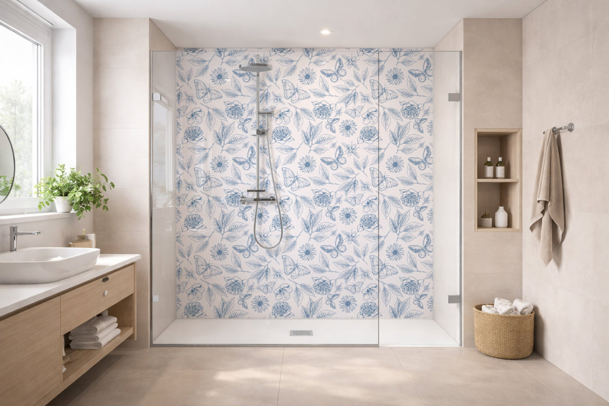 Toilettenrückwand Musteroptik