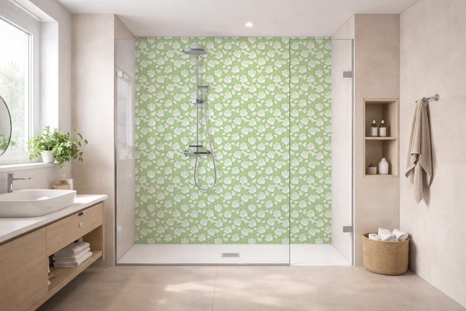 Toilettenrückwand Musteroptik