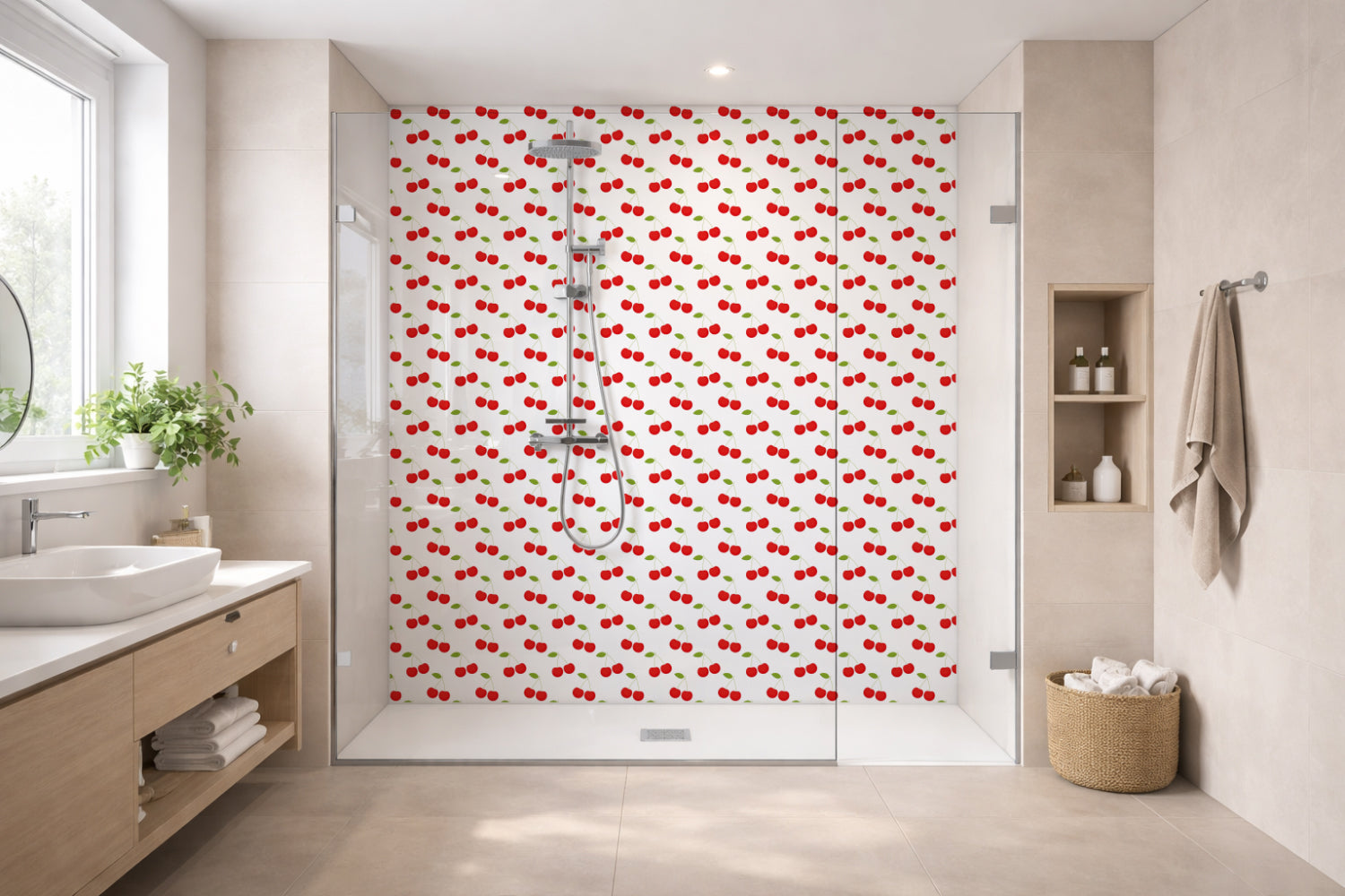 Toilettenrückwand Musteroptik