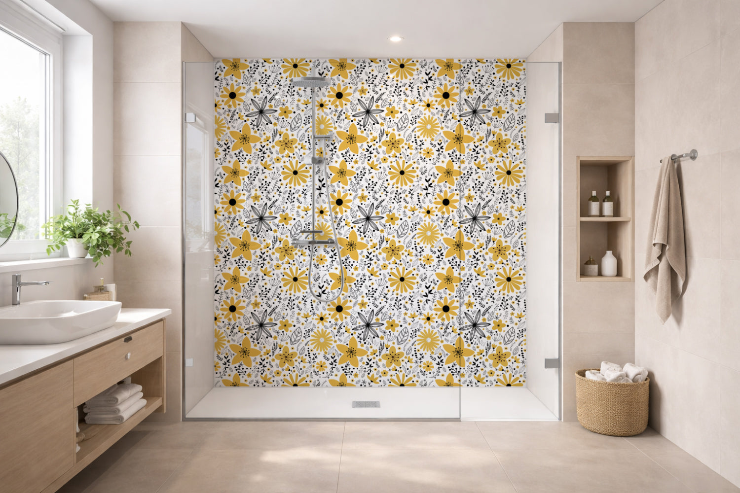 Toilettenrückwand Musteroptik